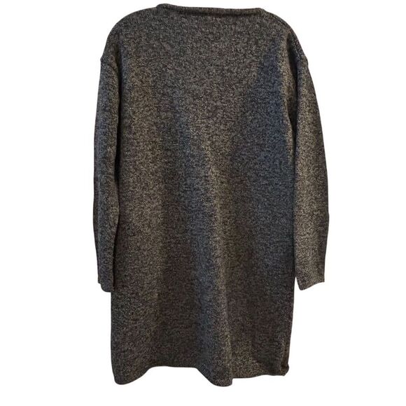 Loft Women's Gray Long Coatigan Size L Open Front with Pockets - Picture 8 of 9